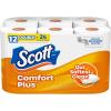 imageScott ComfortPlus Toilet Paper 12 Double Rolls 231 Sheets per Roll SepticSafe 1Ply Toilet Tissue231 Sheets Pack of 12