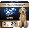 imageScott Pet Guard Advanced Dog Pads  Dog Training Pee Pads for Puppies Medium ampamp Large Dogs  Up to 16 Hour Absorbency with Odor Control  Softest Quilted Dog Pee Pads  Large  22quot x 22quot  100 PackXLarge 20 Pack