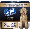 imageScott Pet Guard Advanced Dog Pads  Dog Training Pee Pads for Puppies Medium ampamp Large Dogs  Up to 16 Hour Absorbency with Odor Control  Softest Quilted Dog Pee Pads  Large  22quot x 22quot  100 PackXLarge 40 Pack
