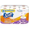 imageScott ComfortPlus Toilet Paper with Soft Lavender Scented Tube 12 Mega Rolls 310 Sheets per Roll SepticSafe 1Ply Toilet Tissue